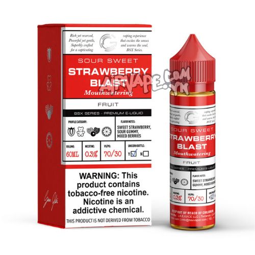 alt="basix strawberry blast, tinh dầu kẹo dẻo dâu"