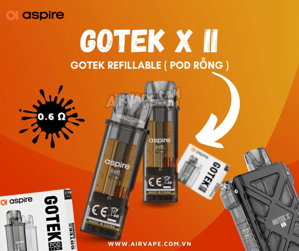 alt="đầu pod rỗng gotek X, đầu châm dầu gotek"