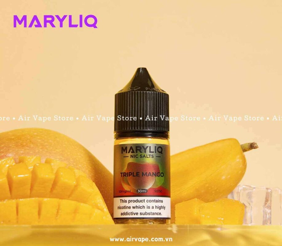 alt="Maryliq Salt Nic Triple Mango 30ml, tinh dầu vị xoài lạnh chính hãng quận hcm"