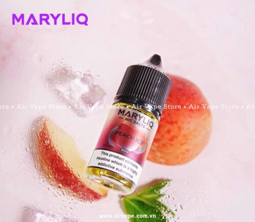 alt="Maryliq Salt Nic Peach Ice 30ml, tinh dầu vị đào lạnh chính hãng quận 11"