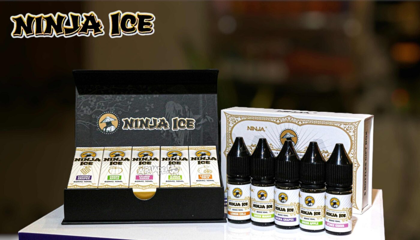 alt="Set 5 chai Ninja Ice Saltnic Juice 10ml , tinh dầu chính hãng quận 11"