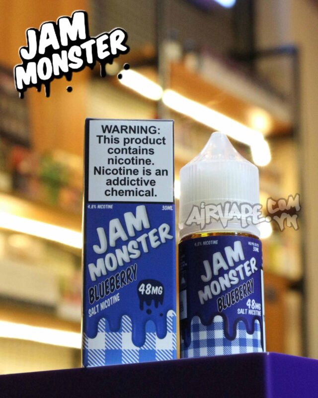 alt="jam monster blueberry, tinh dầu jam mứt việt quất, chính hãng quận 11"