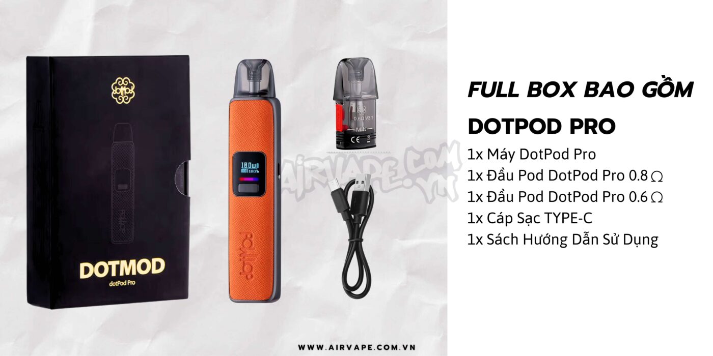 alt="Fullbox Dotpod pro bao gồm những gì"